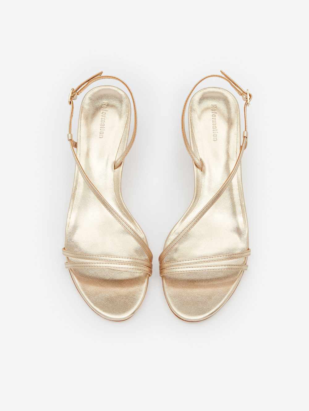 Reformation Suri Heeled Sandal - Gold