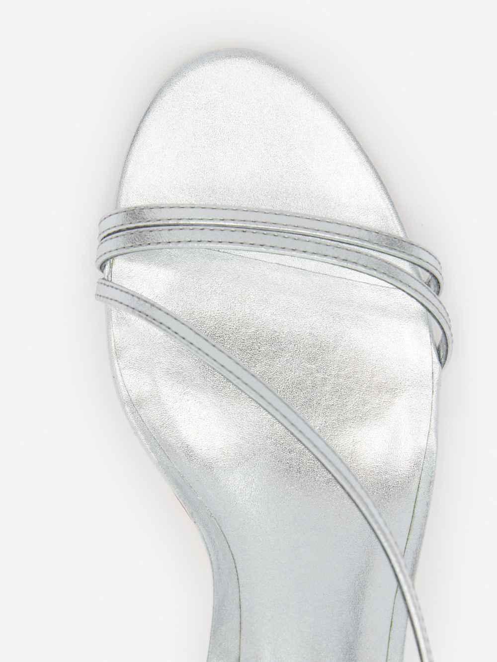 Reformation Suri Heeled Sandal - Silver Leather