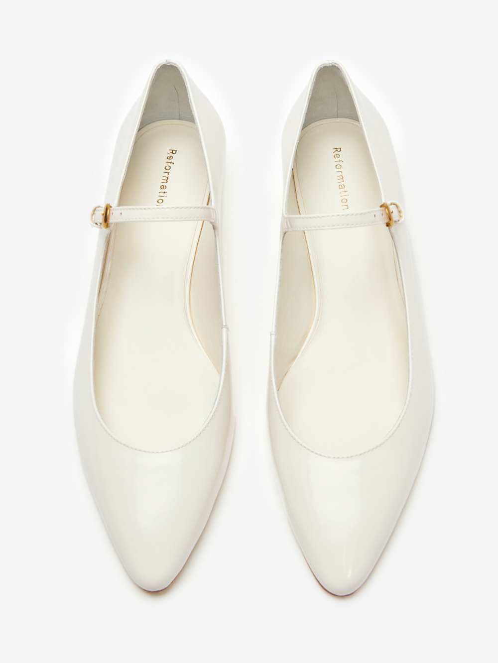 Reformation Kimberly Pump - White Leather
