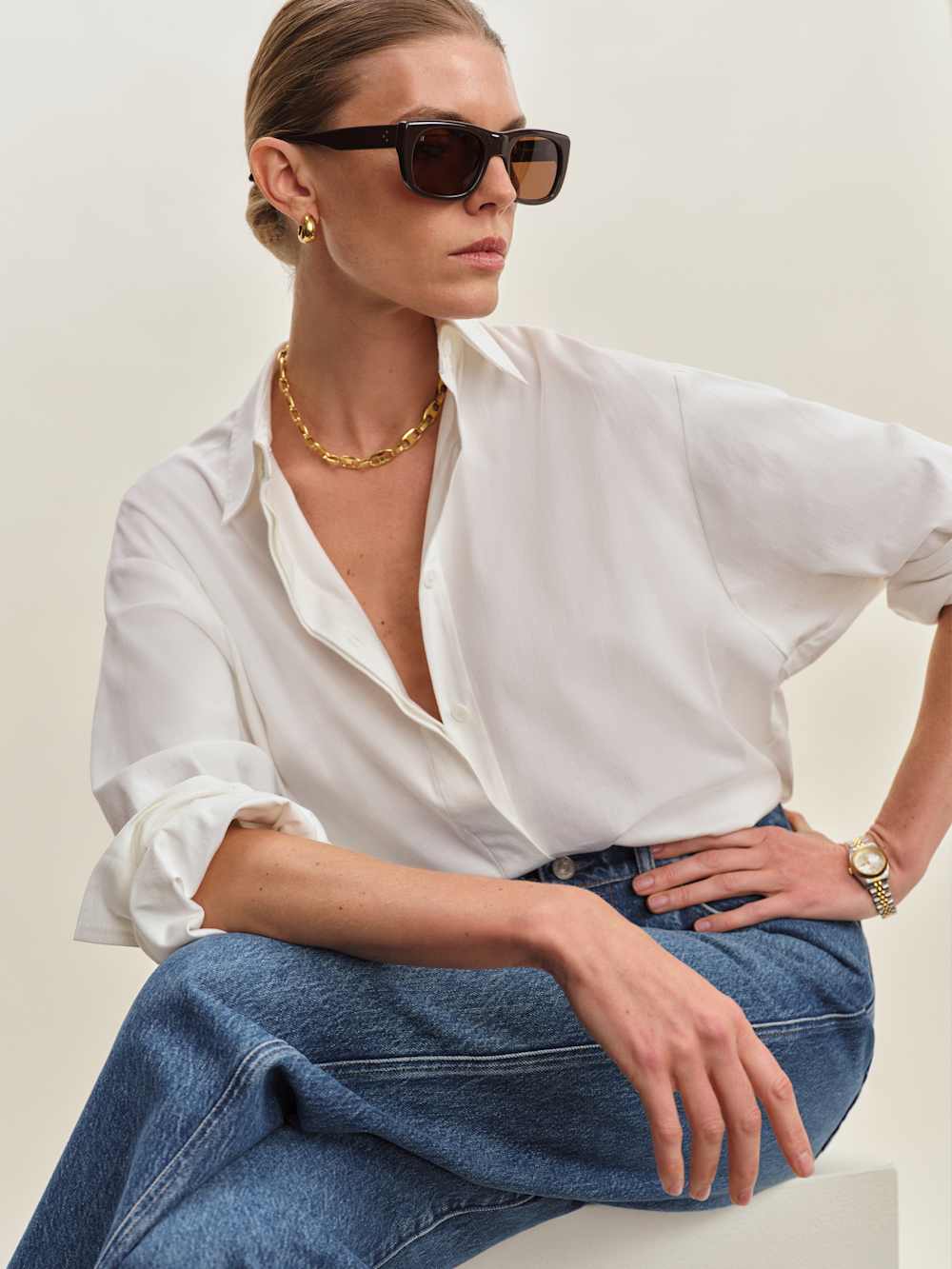 Reformation Eve Sunglasses - Brown/brown