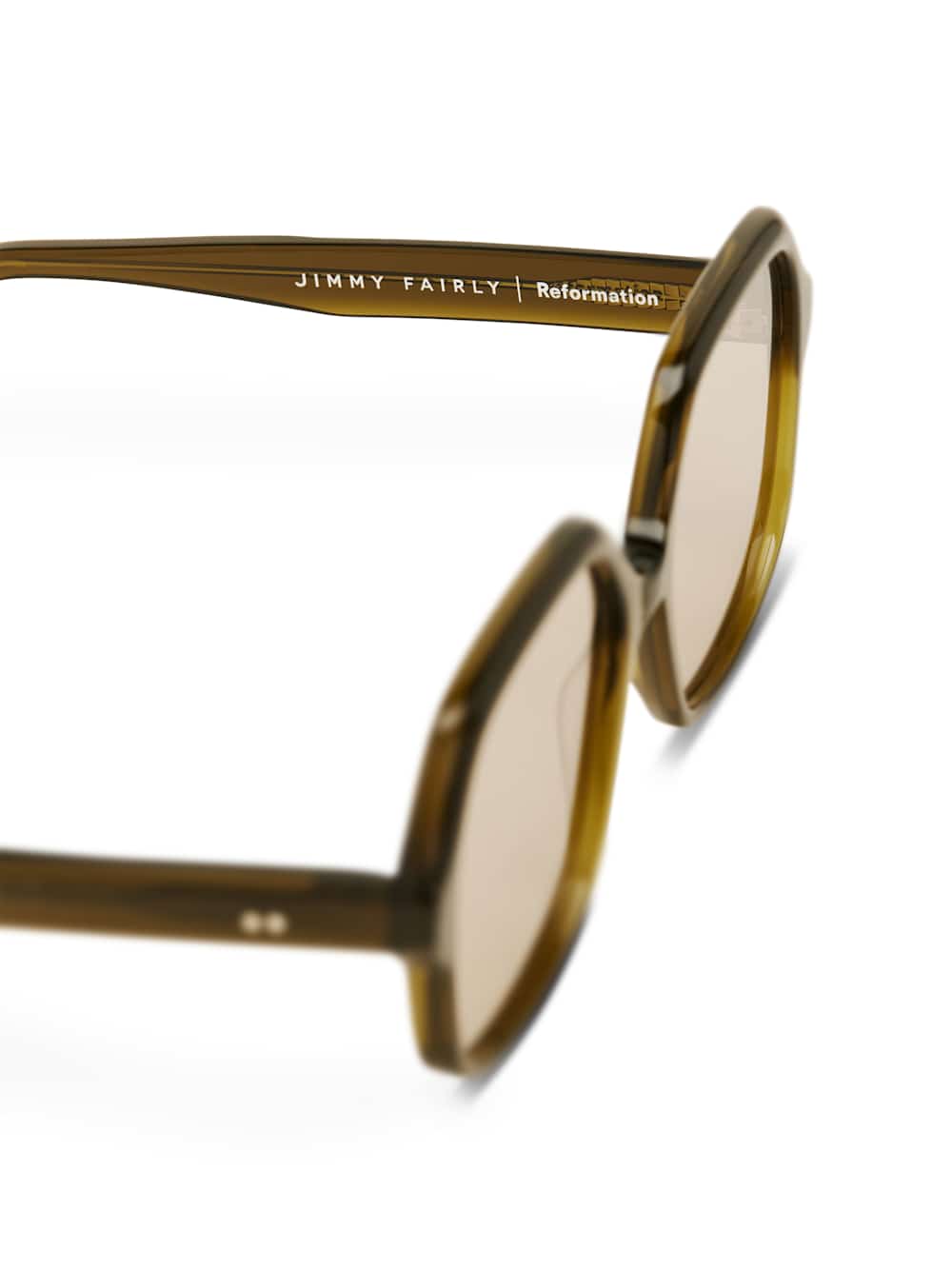 Reformation Jeanne Sunglasses - Green/brown