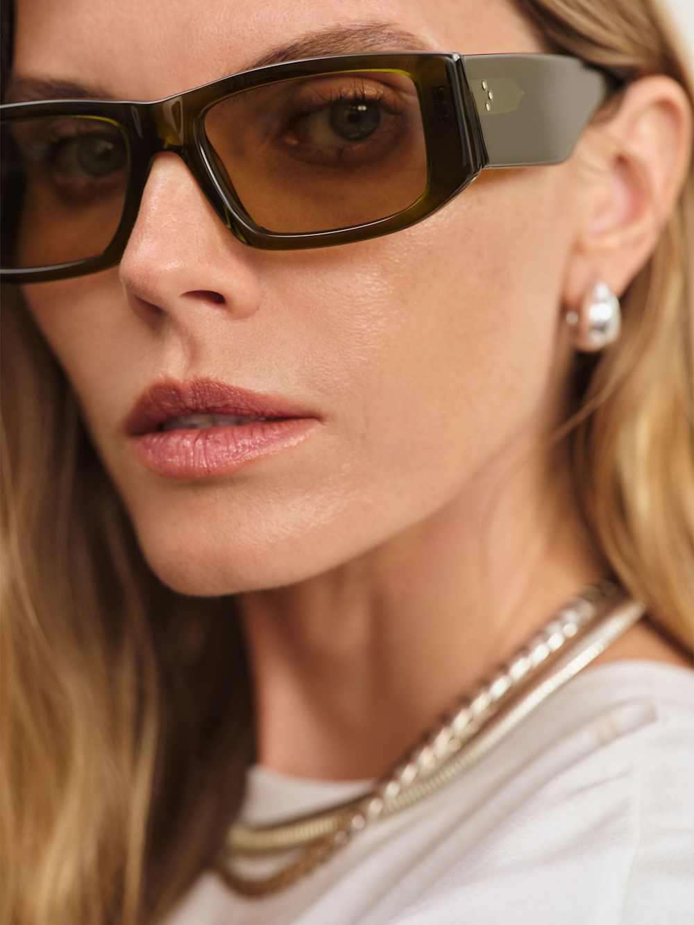 Reformation Anna Sunglasses - Green/brown