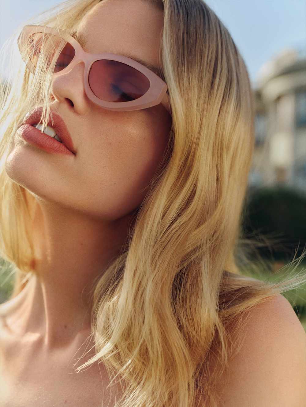 Reformation Jade Sunglasses - Pink/pink