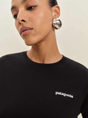 Reformation Patagonia M's P-6 Logo Responsibili-tee - Black