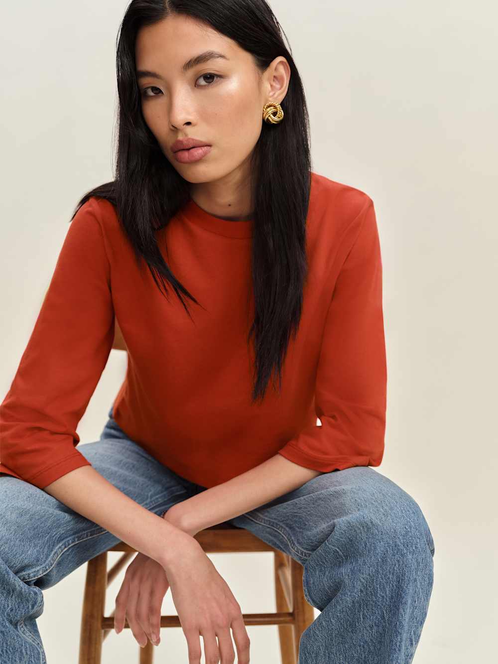 Reformation Lewis Tee - Sundried Tomato