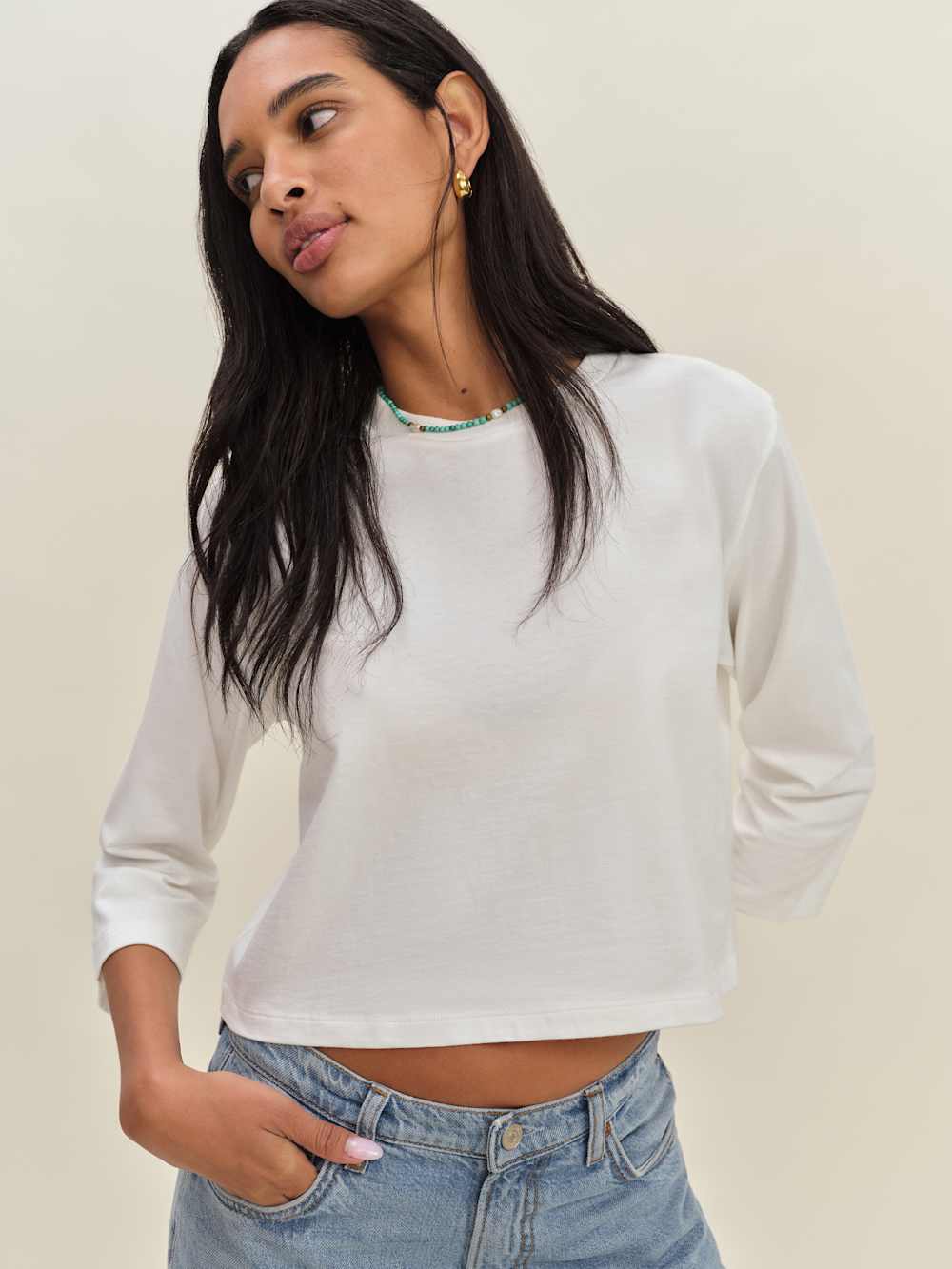 Reformation Lewis Tee - White