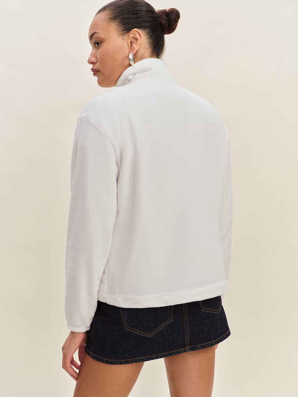 Reformation Patagonia W's Micro D 1/2 Zip Fleece Pullover - Birch White