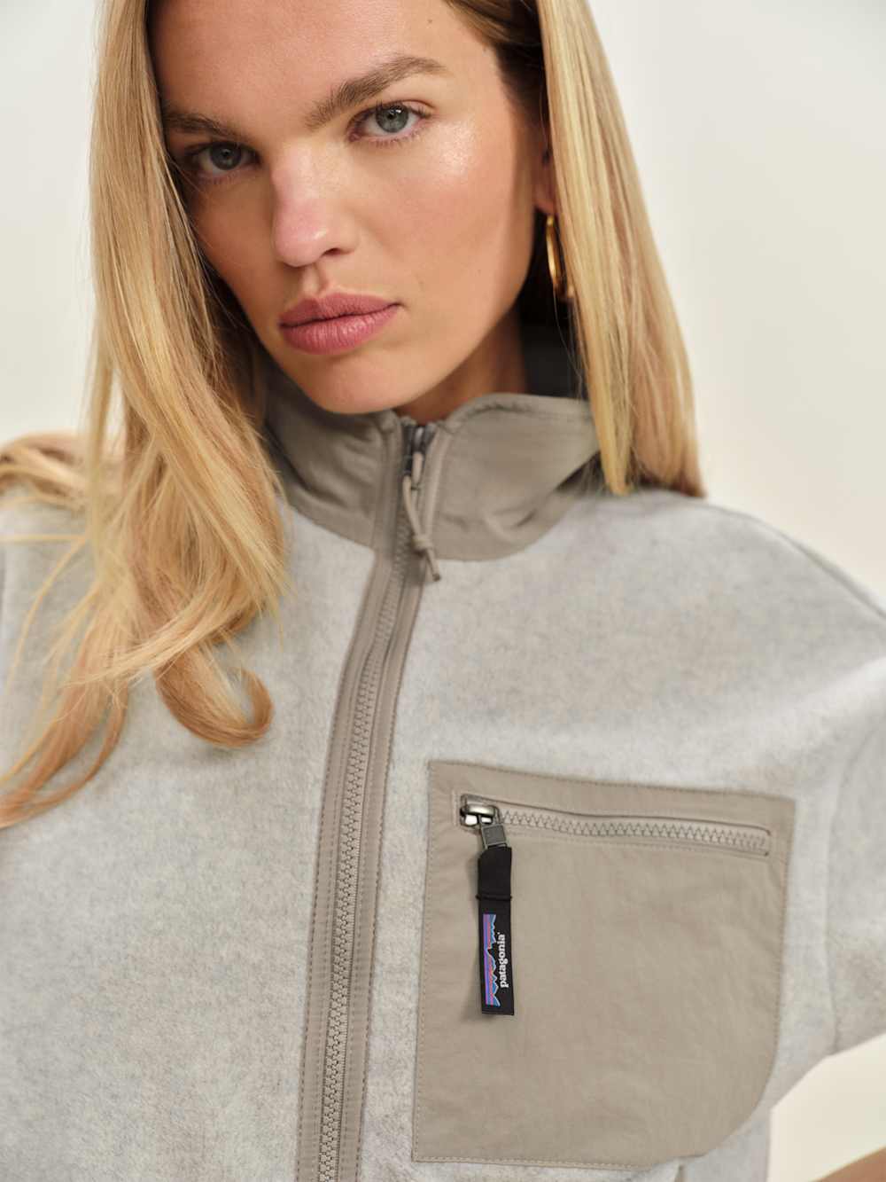Reformation Patagonia Women's Synchilla Jacket - Oatmeal Heather W/seabird Grey