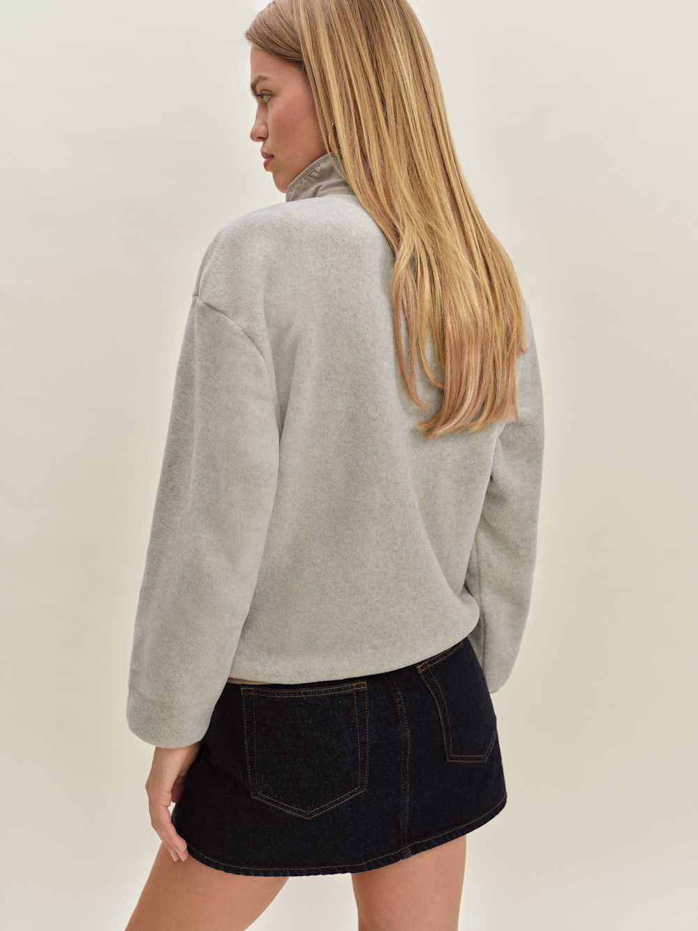 Reformation Patagonia Women's Synchilla Jacket - Oatmeal Heather W/seabird Grey