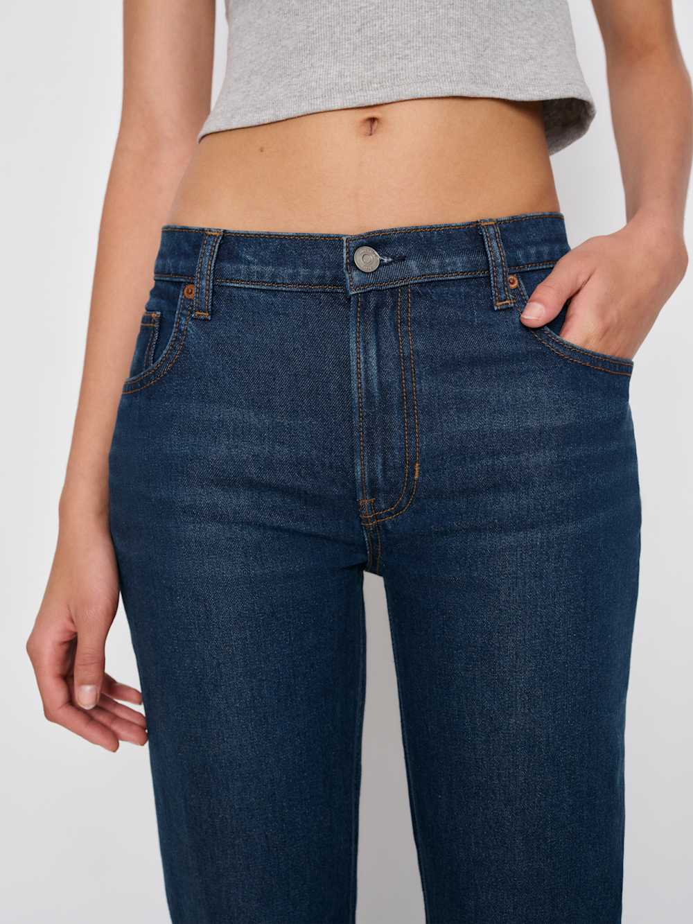Reformation Sharon Stretch Mid Rise Bootcut Jeans - Nemi