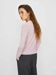 Reformation Farren Cashmere Crew Cardigan - Foxglove