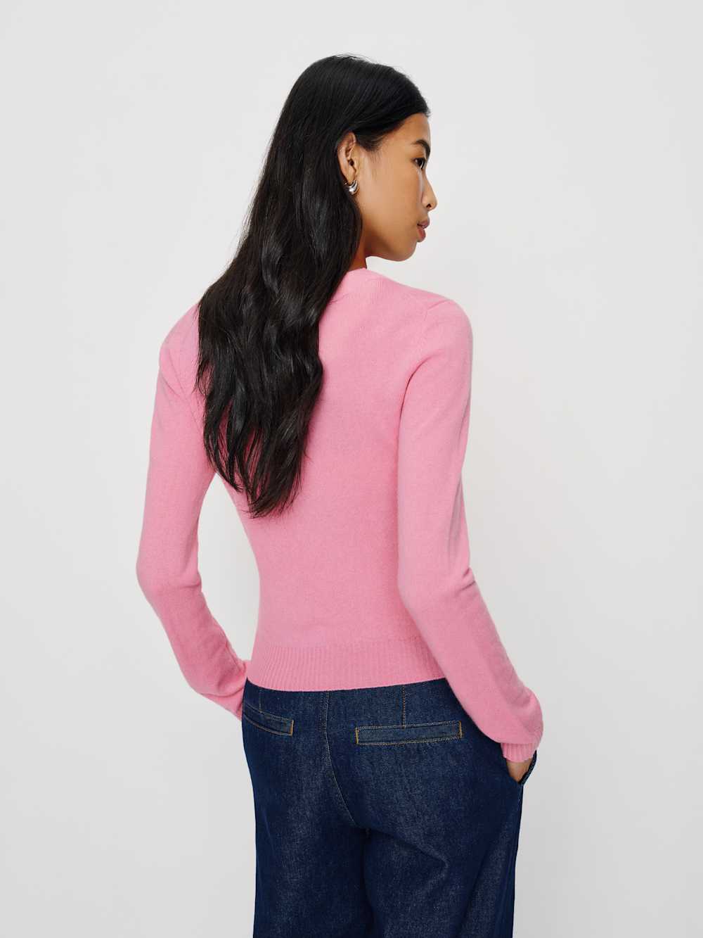 Reformation Lian Cashmere Crew Sweater - Taffy