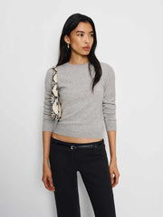 Reformation Lian Cashmere Crew Sweater - Foggy