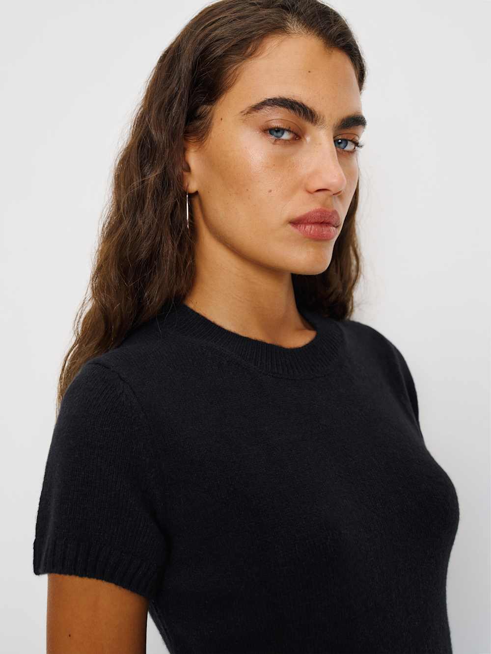 Reformation Sadie Cashmere Mini Dress - Black
