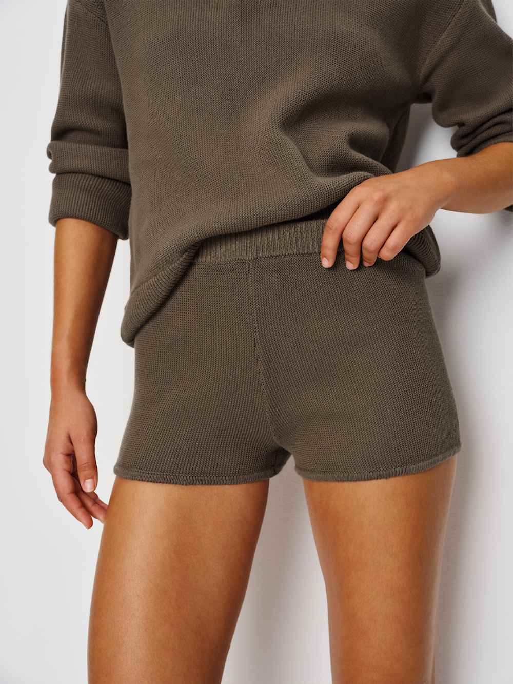 Reformation Darla Sweater Set - Putty