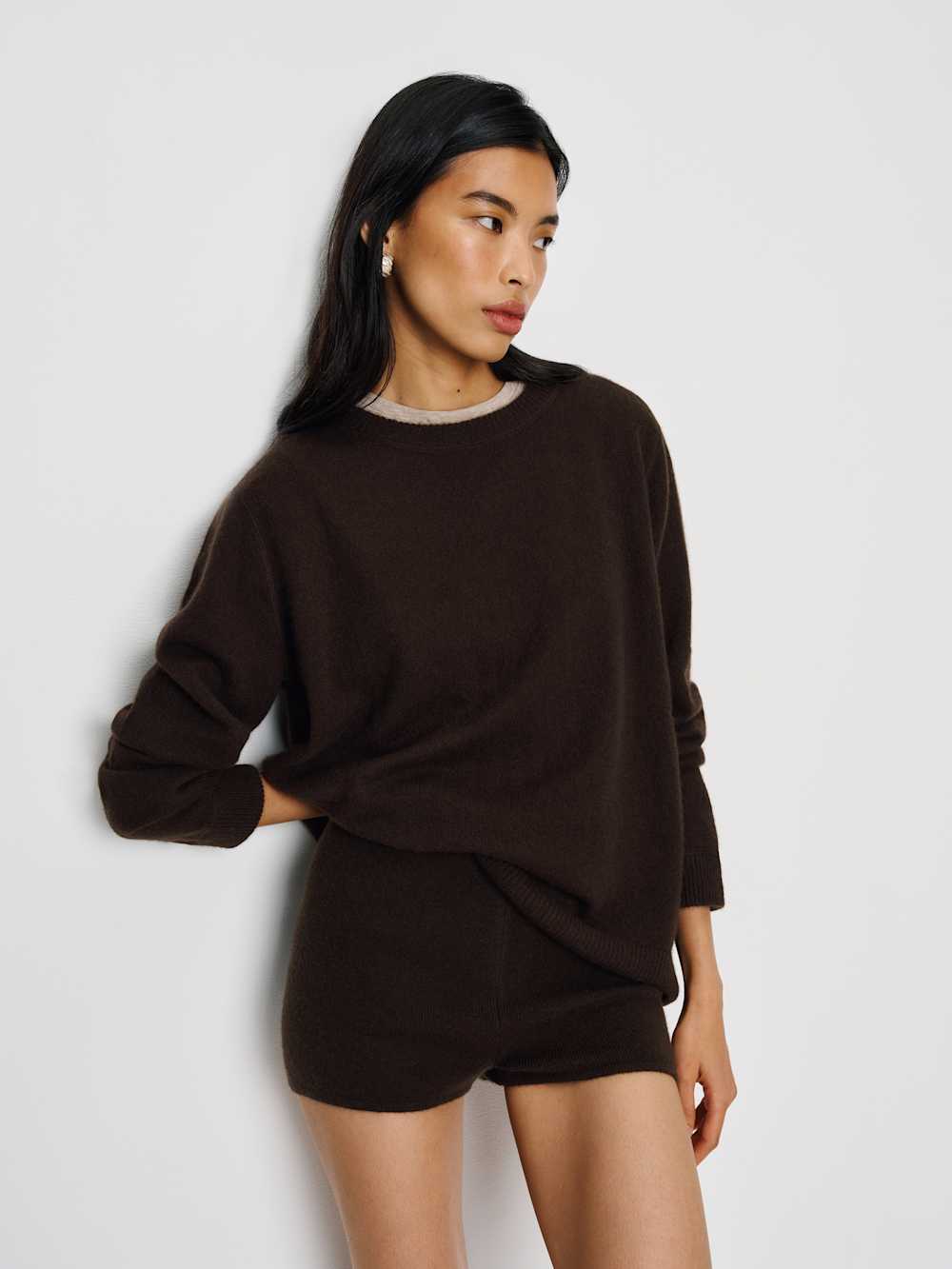 Reformation Effie Cashmere Micro Short - Mole