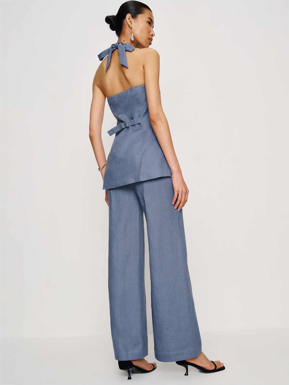 Reformation Clove Linen Two Piece - Cornflower