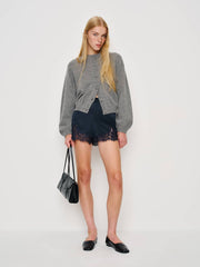 Reformation Fern Satin Short - Midnight