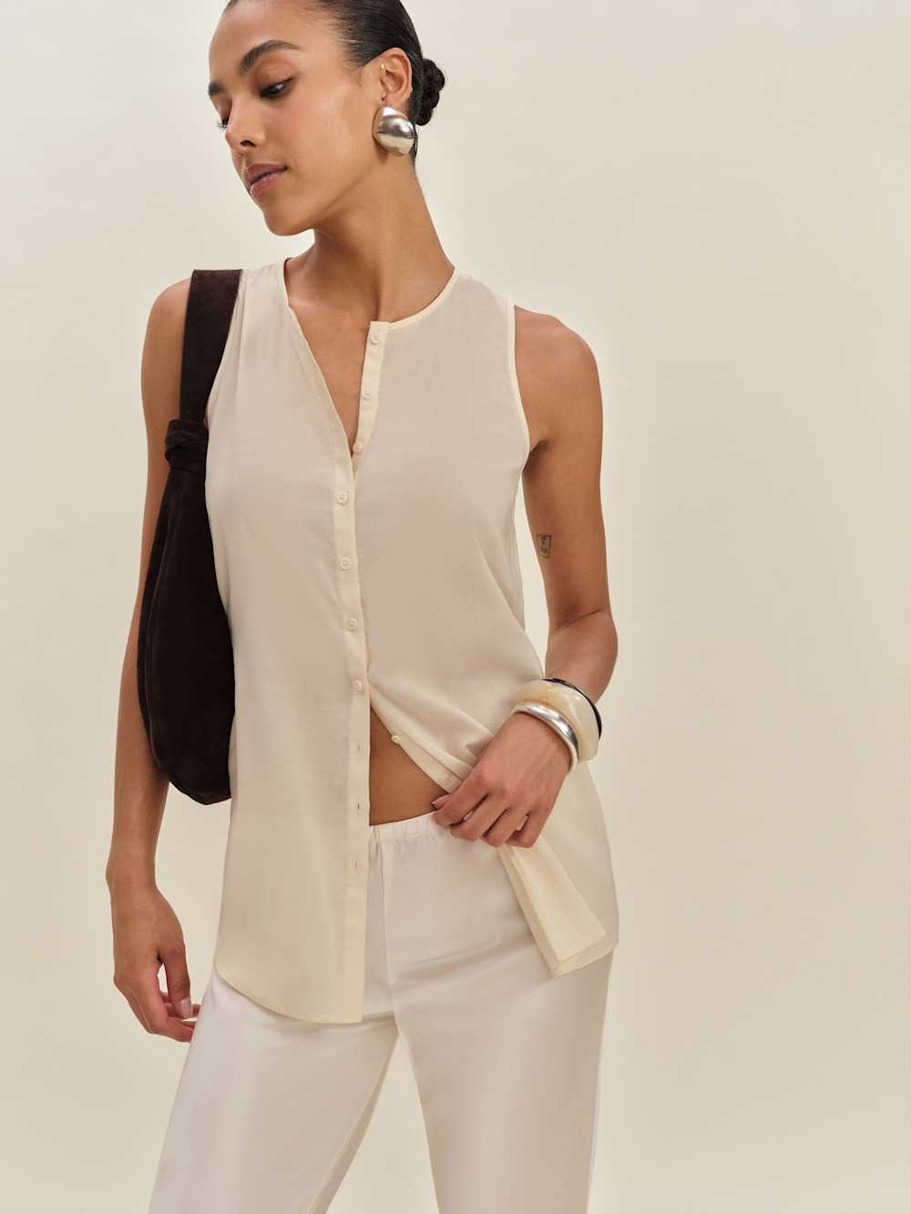 Reformation Floria Top - Cream