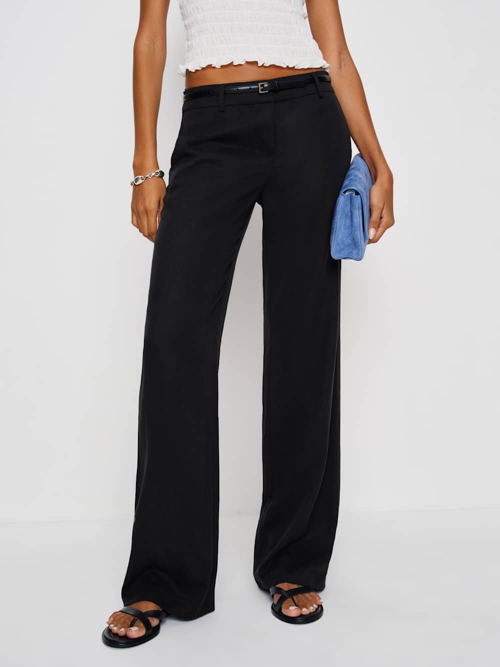 Reformation Gisele Low Rise Pant - Black
