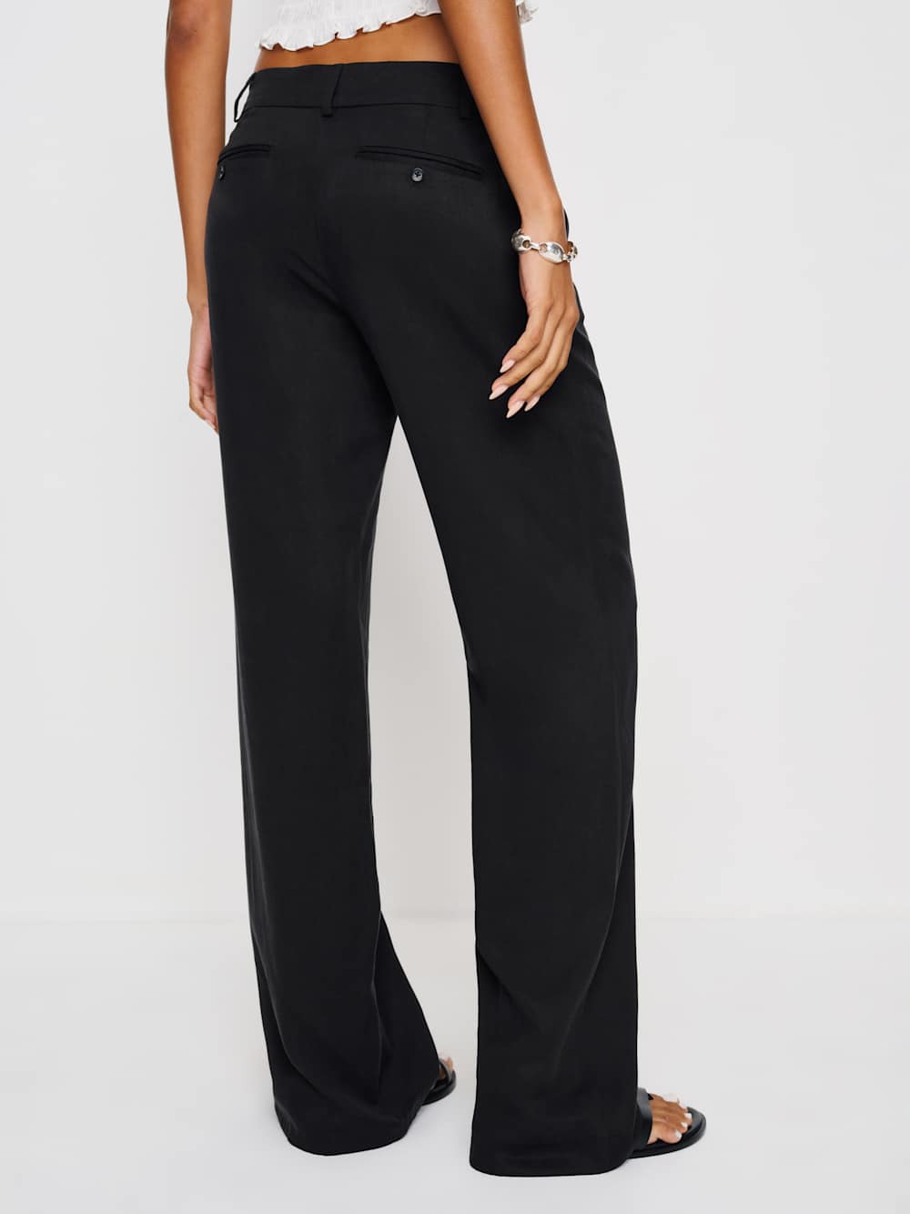Reformation Gisele Low Rise Pant - Black