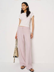 Reformation Gisele Low Rise Pant - Pink Stripe