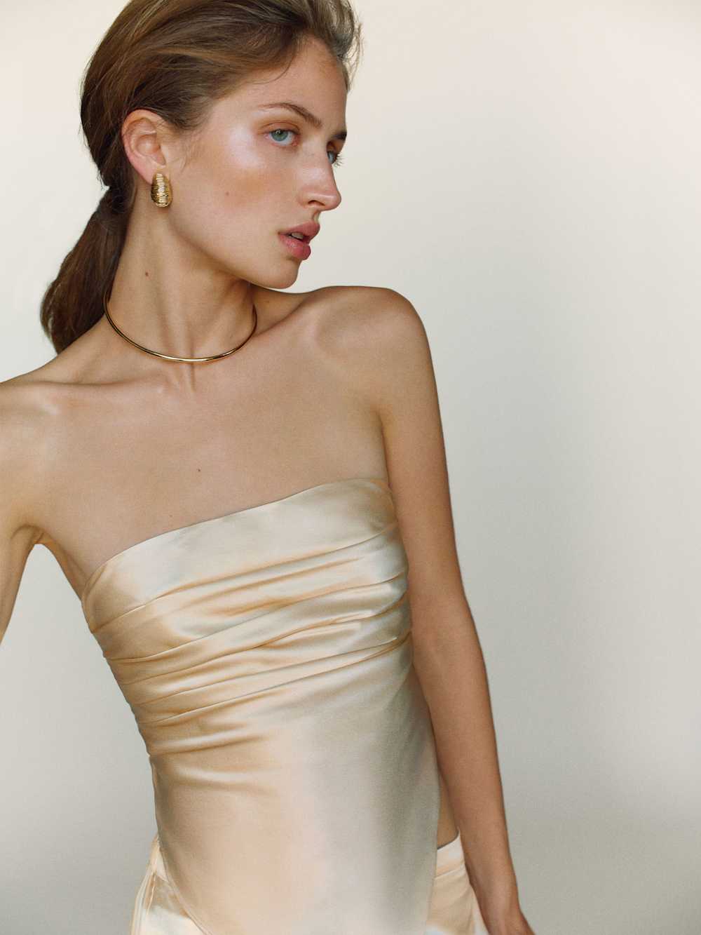 Reformation Marisol Silk Two Piece - Almond