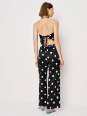 Reformation Marisol Silk Two Piece - Moon Dot