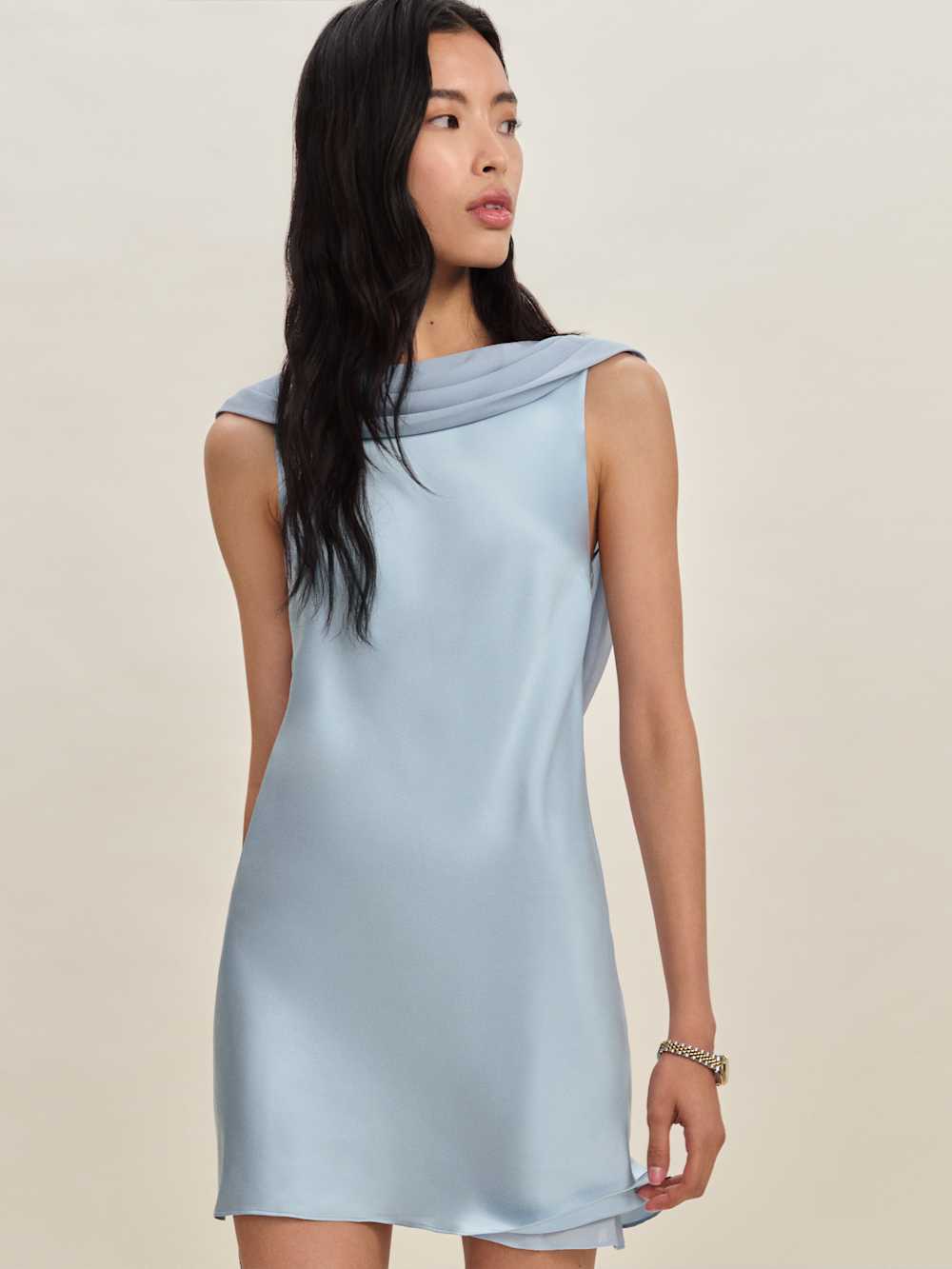 Reformation Jonelle Silk Dress - Horizon