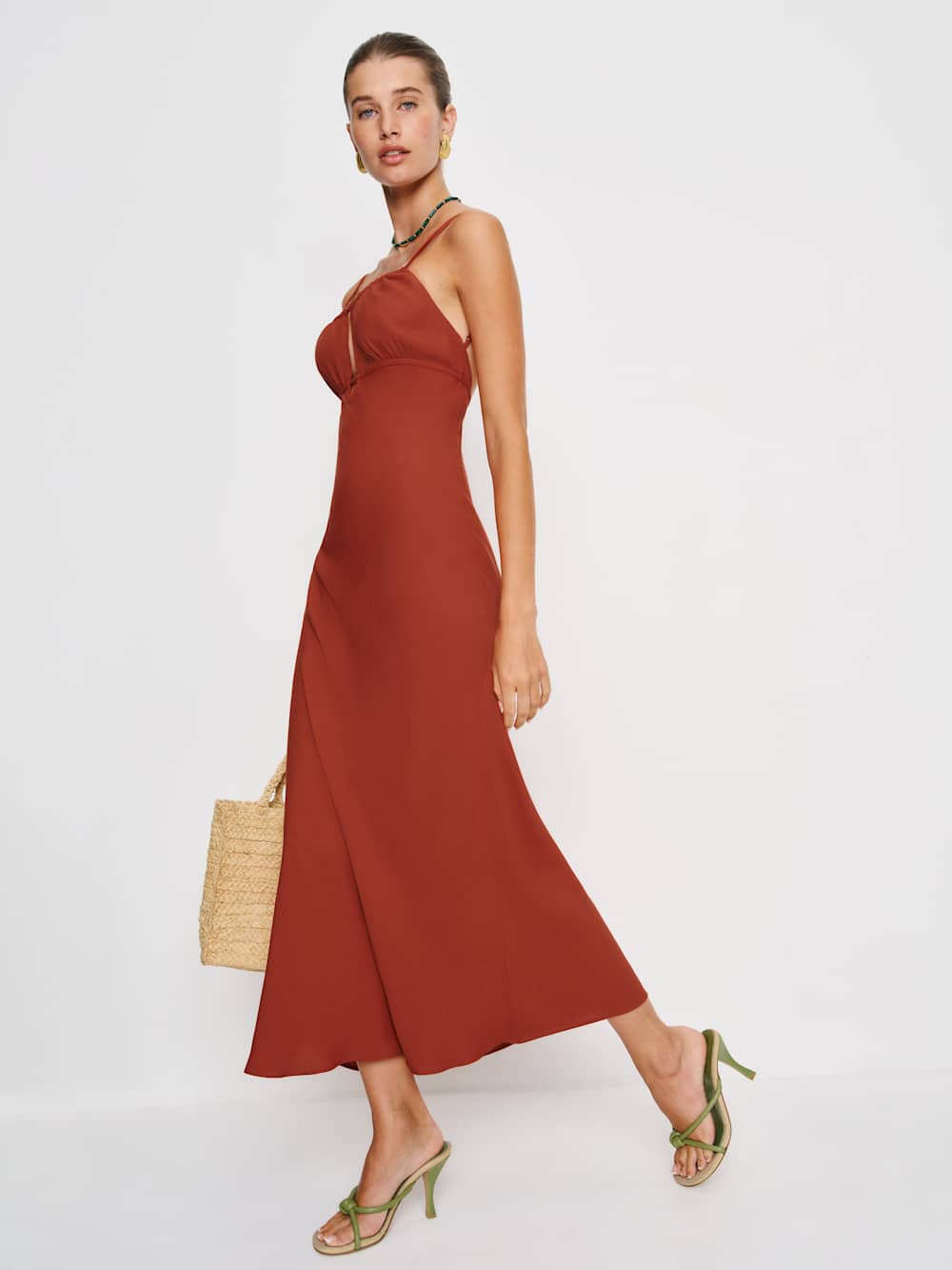 Reformation Zia Dress - Etruscan Red