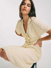 Reformation Tyra Dress - Salt And Pepper