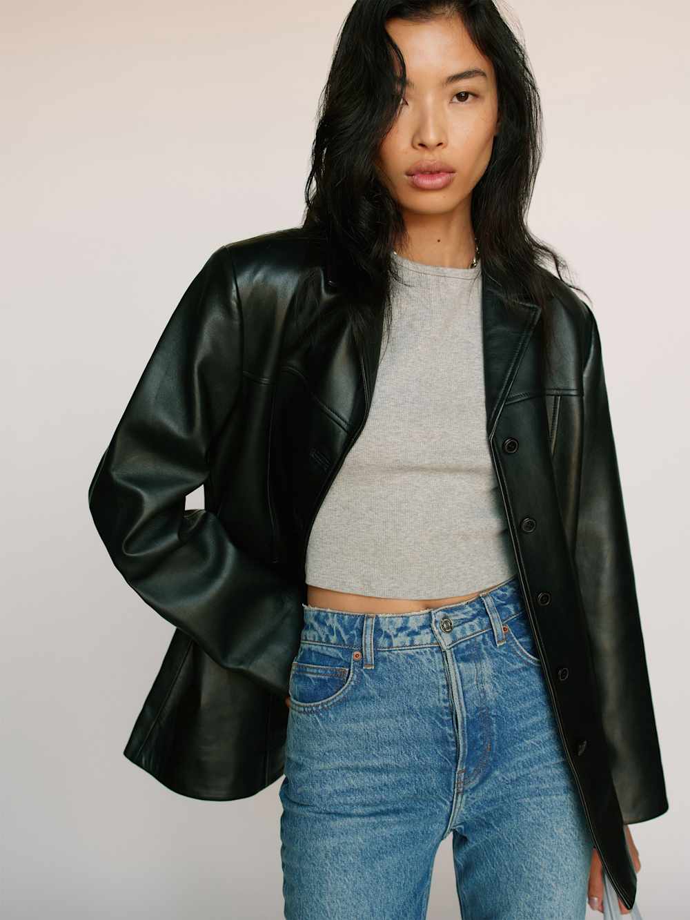 Reformation Veda Sutton Jacket - Black