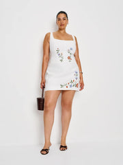 Reformation Juliet Linen Top Es - White