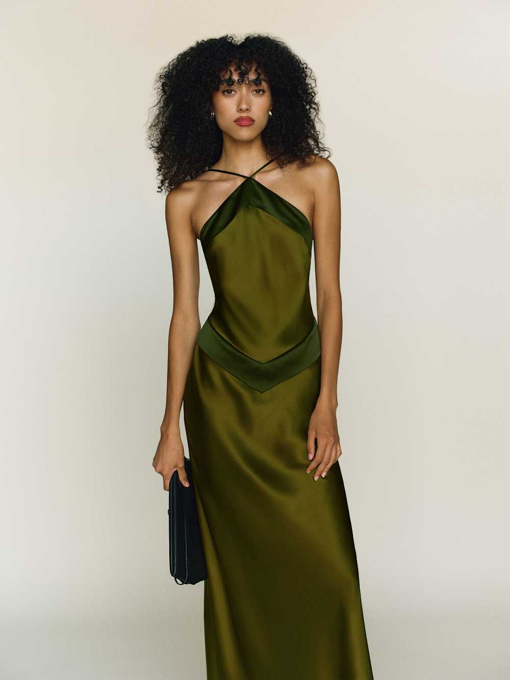 Reformation Jillian Silk Dress - Pear