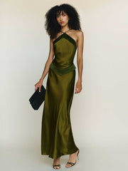 Reformation Jillian Silk Dress - Pear