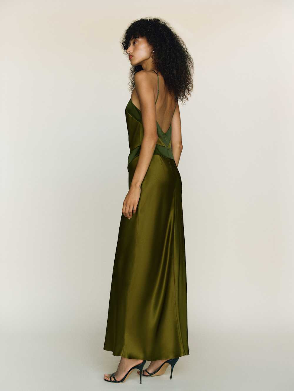 Reformation Jillian Silk Dress - Pear