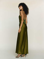 Reformation Jillian Silk Dress - Pear