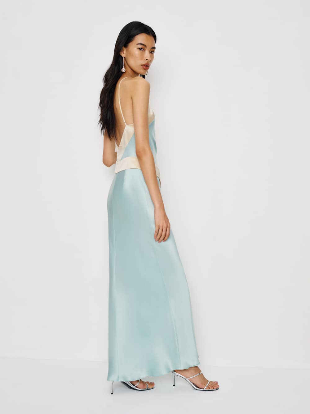 Reformation Jillian Silk Dress - Sea Glass