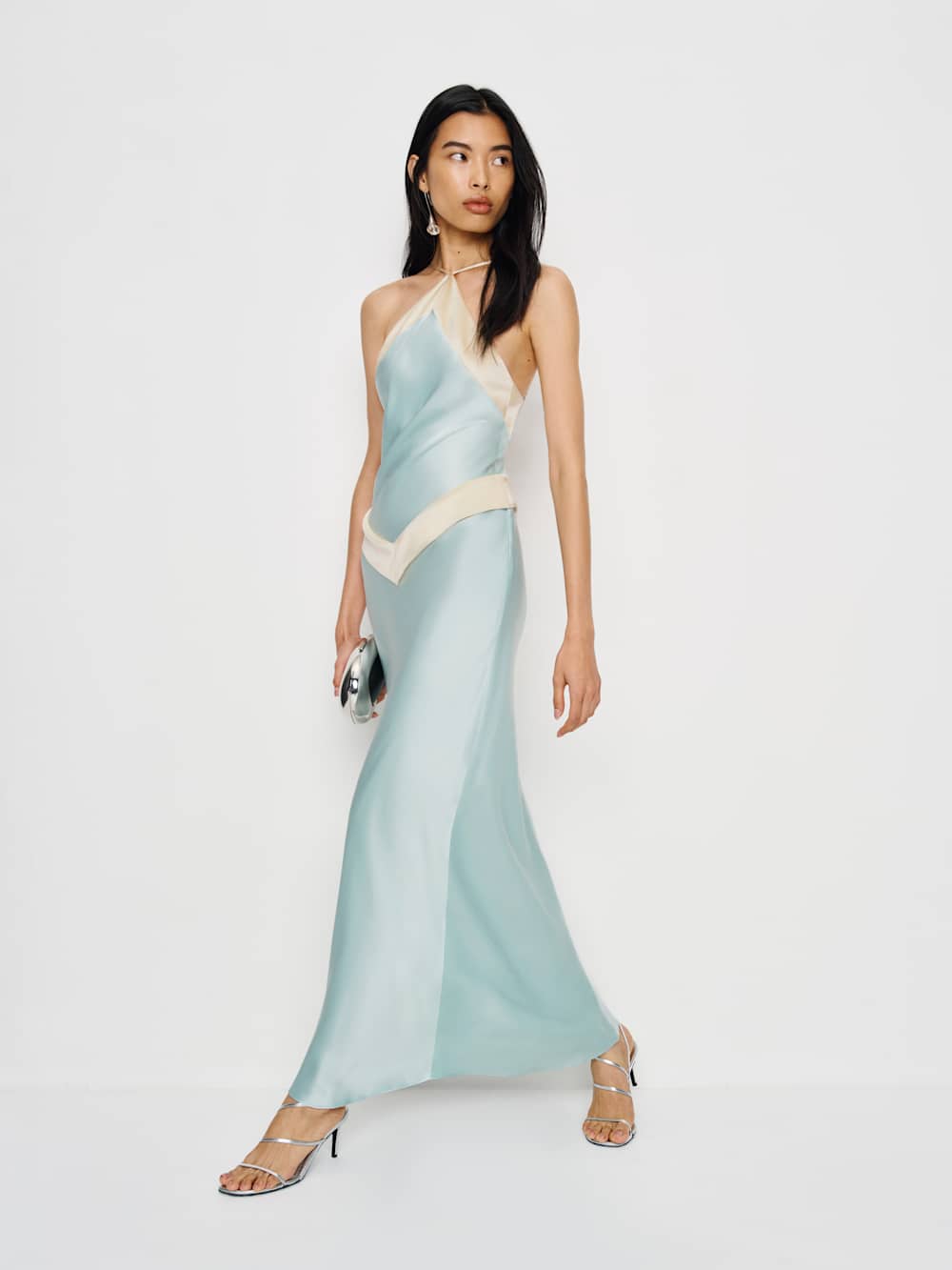 Reformation Jillian Silk Dress - Sea Glass