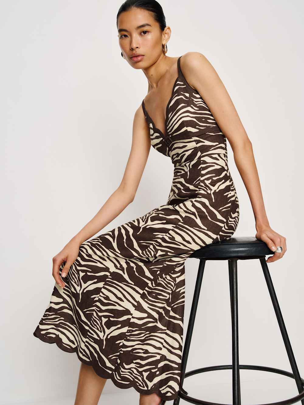 Reformation Sara Linen Dress - Stampede