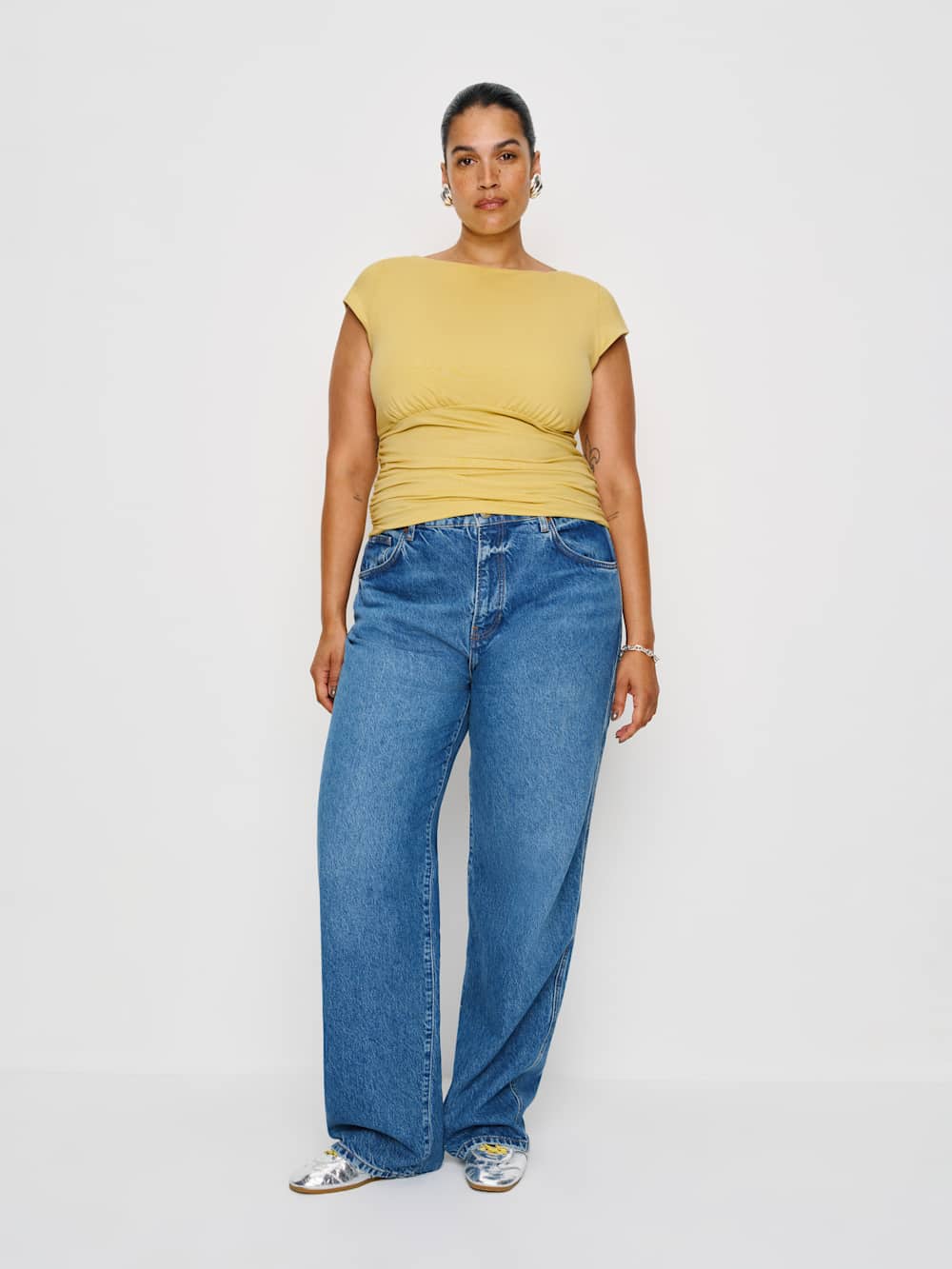 Reformation Madelyn Knit Top Es - Sunshine