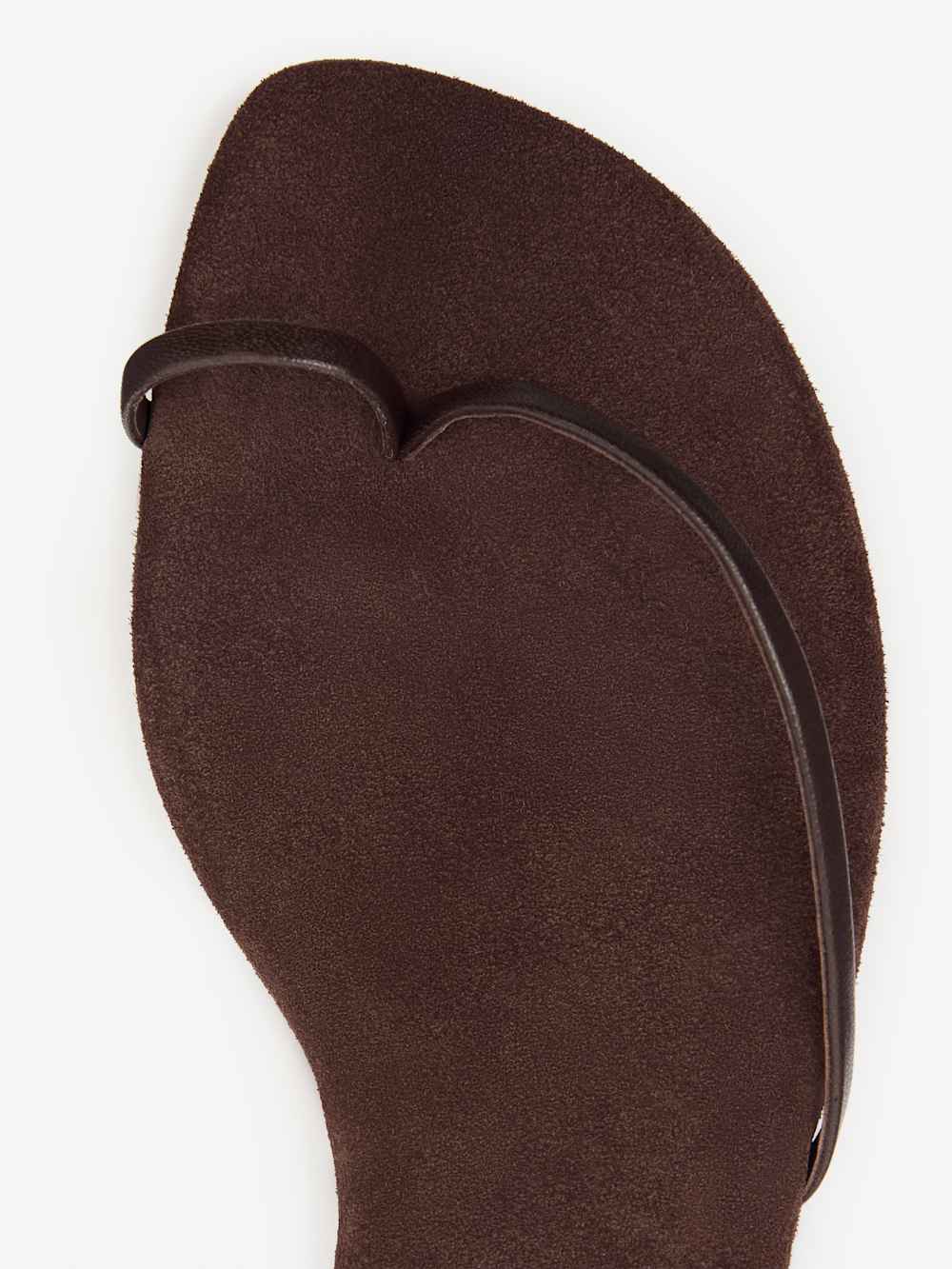 Reformation Oceane Flat Sandal - Espresso Suede