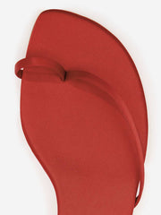 Reformation Oceane Flat Sandal - Poppy Satin