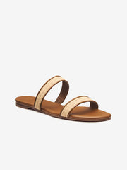 Reformation Lenora Flat Sandal - Natural Raffia