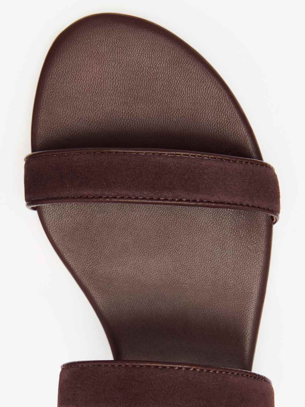 Reformation Lenora Flat Sandal - Espresso Leather Suede