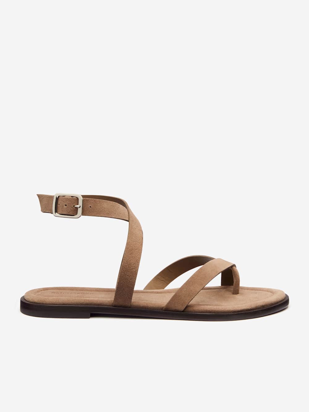 Reformation Jane Flat Sandal - Farro Suede