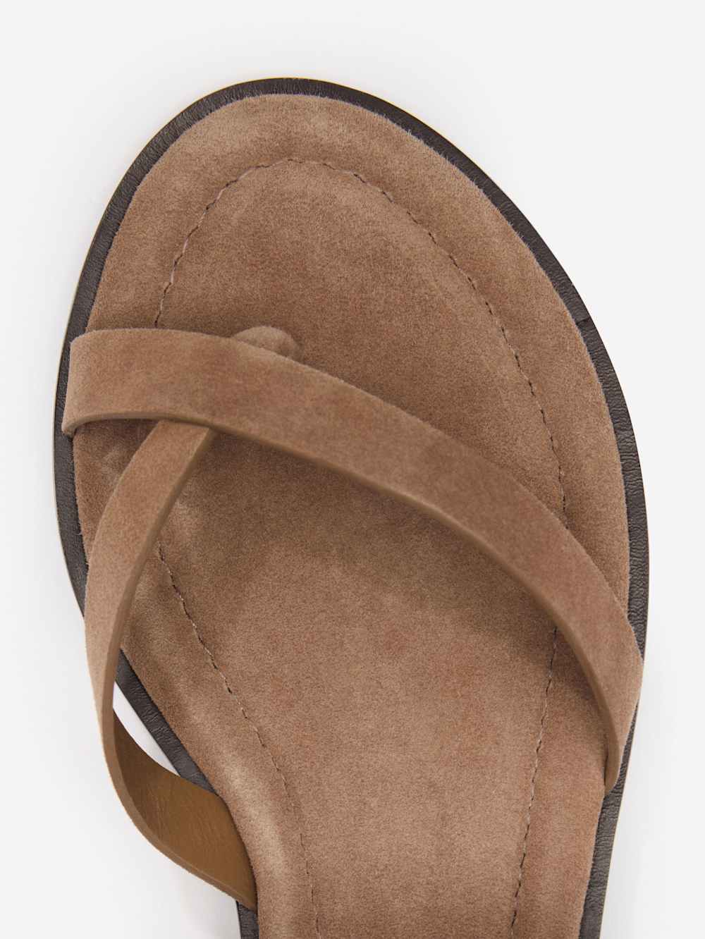 Reformation Jane Flat Sandal - Farro Suede