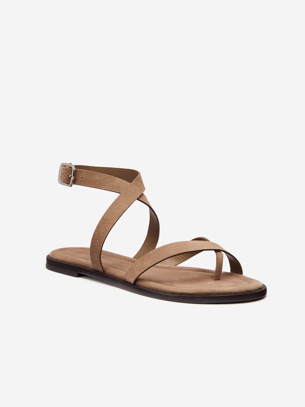 Reformation Jane Flat Sandal - Farro Suede