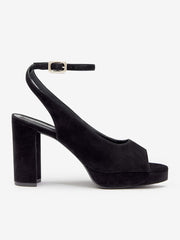 Reformation Paulette Platform Sandal - Black Suede