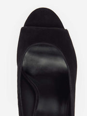 Reformation Paulette Platform Sandal - Black Suede